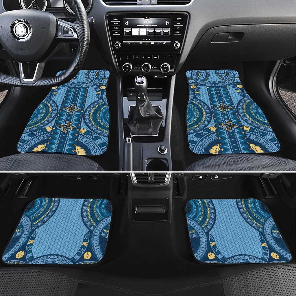 Bula Fiji Vintage Car Mats Prussian Blue Masi Motifs