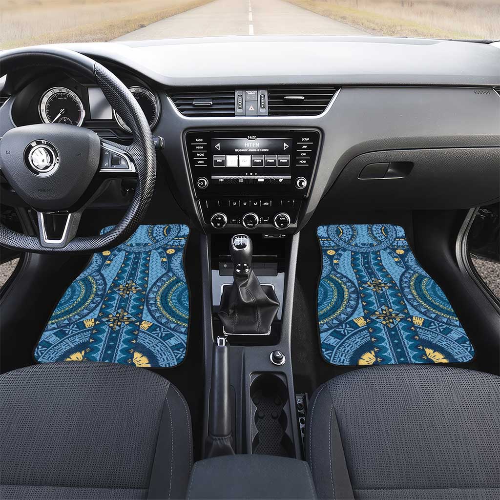Bula Fiji Vintage Car Mats Prussian Blue Masi Motifs