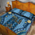 Bula Fiji Vintage Quilt Bed Set Prussian Blue Masi Motifs