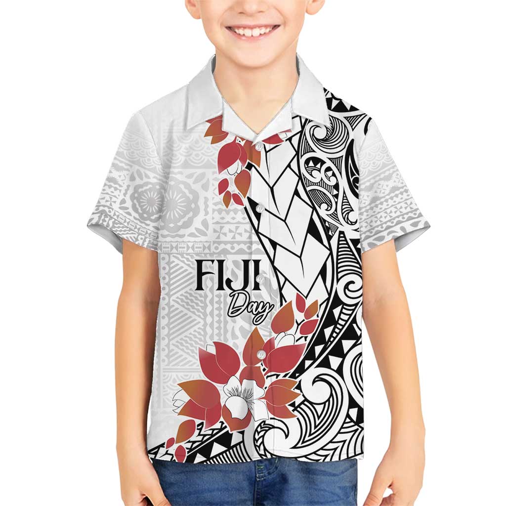 Bula Fiji Day Family Matching Summer Maxi Dress and Hawaiian Shirt Tagimaucia on Masi Pattern