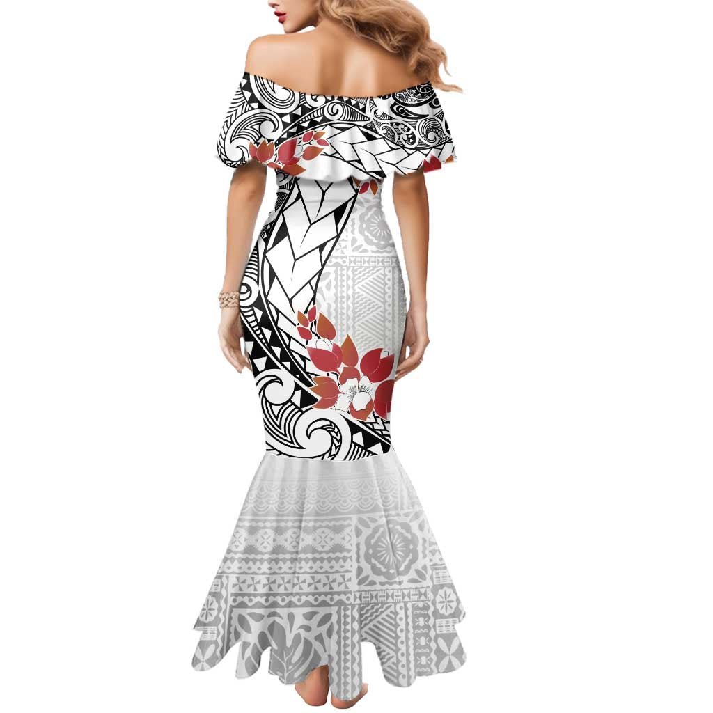 Bula Fiji Day Mermaid Dress Tagimaucia on Masi Pattern