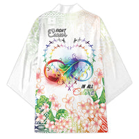 Fight Cancer In All Colors Kimono Plumeria Mix Tapa Pattern