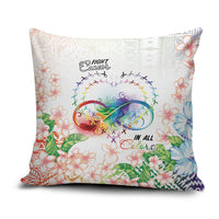 Fight Cancer In All Colors Pillow Cover Plumeria Mix Tapa Pattern