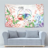 Fight Cancer In All Colors Tapestry Plumeria Mix Tapa Pattern