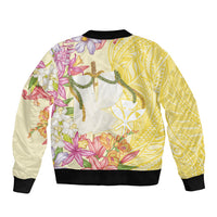 Aloha Hawaii Kanaka Makahiki Bomber Jacket Akua Loa - Festive Golden Sand LT7 - Polynesian Pride