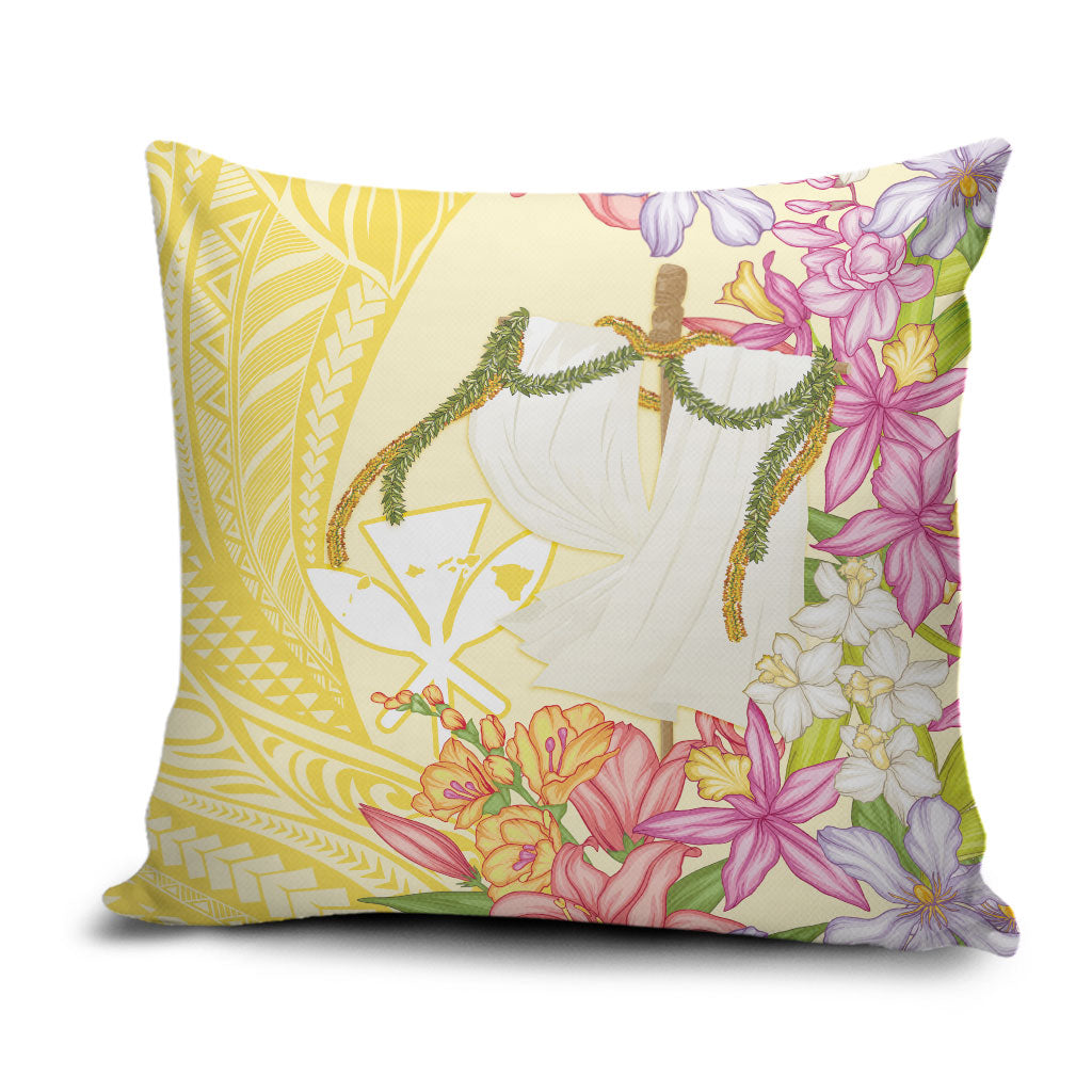 Aloha Hawaii Kanaka Makahiki Pillow Cover Akua Loa - Festive Golden Sand LT7 Sandy Yellow - Polynesian Pride