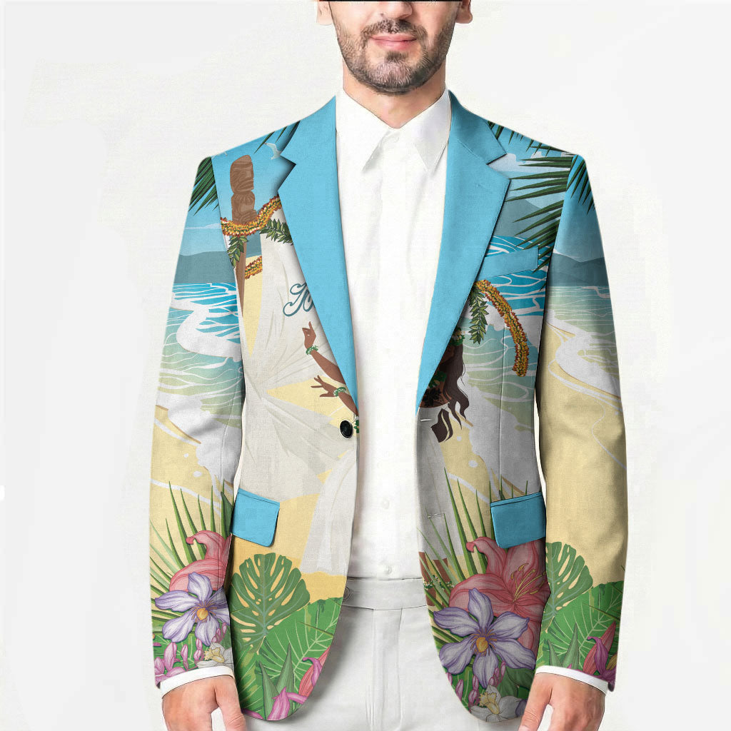 Aloha Hawaii Makahiki Hula Dance Blazer Beach Scenery LT7 - Polynesian Pride