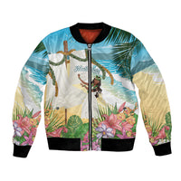 Aloha Hawaii Makahiki Hula Dance Bomber Jacket Beach Scenery LT7 Unisex Multicolor - Polynesian Pride