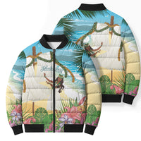 Aloha Hawaii Makahiki Hula Dance Bomber Puffer Jacket Beach Scenery LT7 - Polynesian Pride