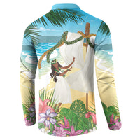 Aloha Hawaii Makahiki Hula Dance Button Sweatshirt Beach Scenery LT7 - Polynesian Pride