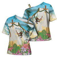 Aloha Hawaii Makahiki Hula Dance Cross Shoulder Shirt Beach Scenery LT7 - Polynesian Pride