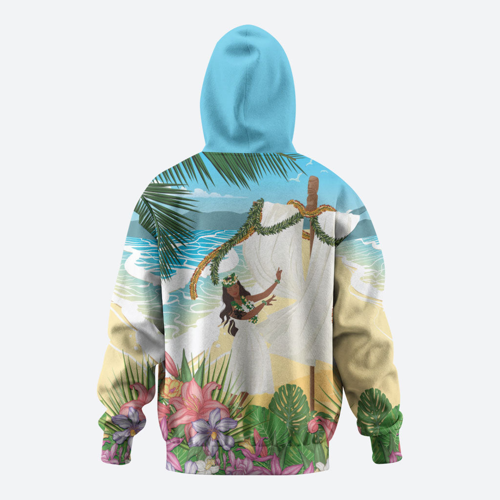 Aloha Hawaii Makahiki Hula Dance Hoodie Beach Scenery LT7 - Polynesian Pride