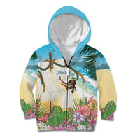 Aloha Hawaii Makahiki Hula Dance Kid Hoodie Beach Scenery LT7 Zip Hoodie Multicolor - Polynesian Pride