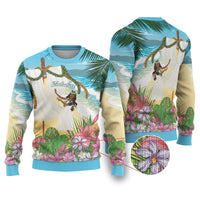 Aloha Hawaii Makahiki Hula Dance Ugly Christmas Sweater Beach Scenery LT7 Multicolor - Polynesian Pride