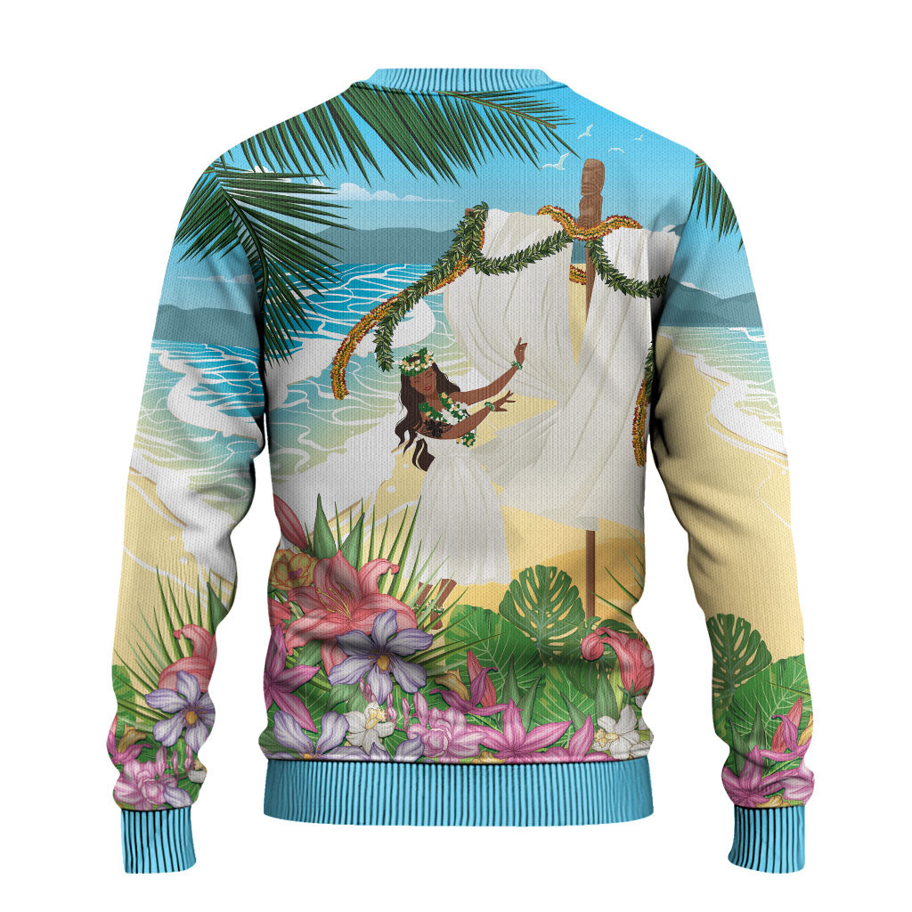 Aloha Hawaii Makahiki Hula Dance Ugly Christmas Sweater Beach Scenery LT7 - Polynesian Pride