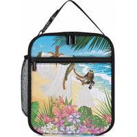 Aloha Hawaii Makahiki Hula Dance Lunch Bag Beach Scenery LT7 10.2 × 8.3 × 4.3 inch Multicolor - Polynesian Pride