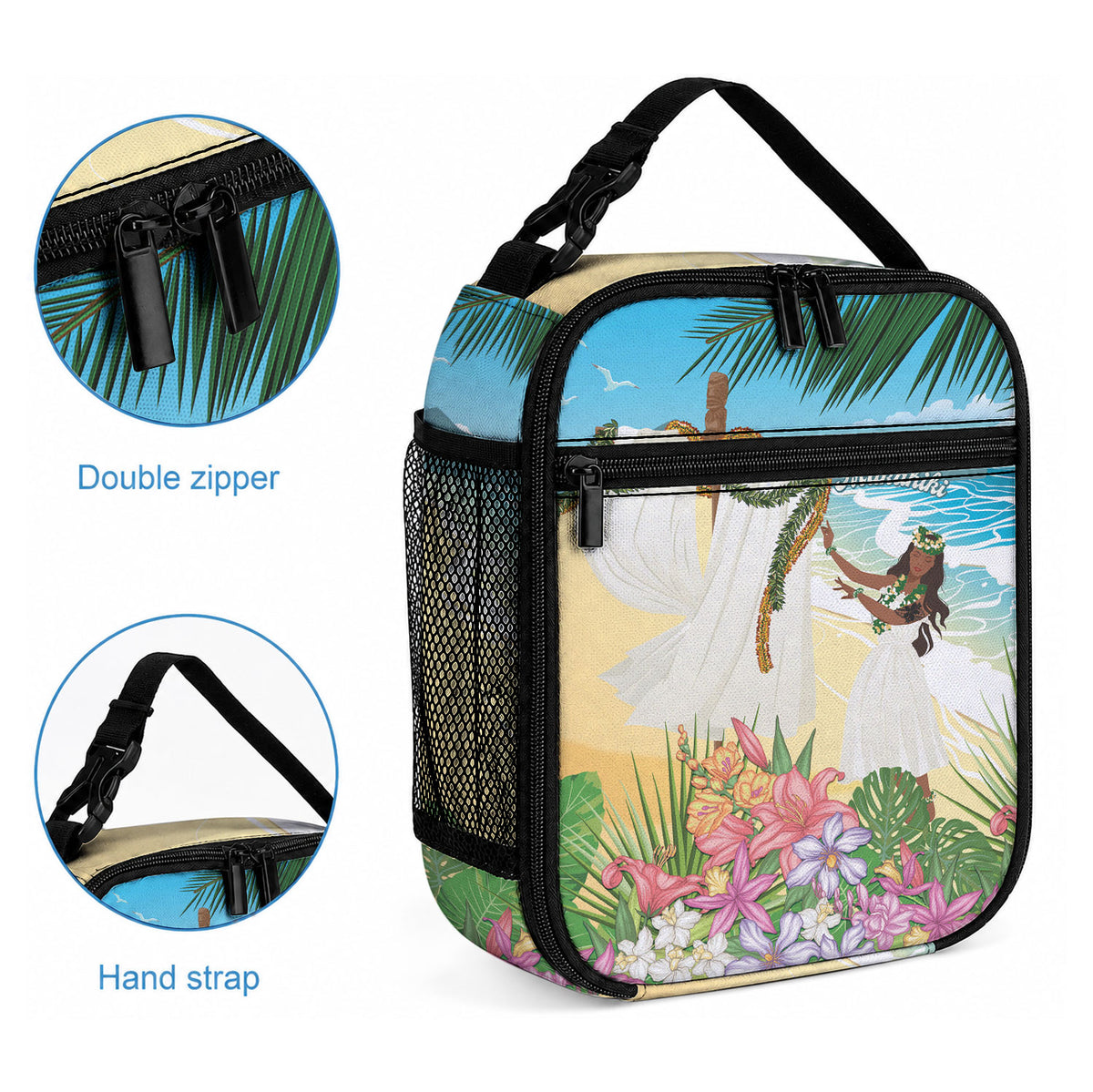 Aloha Hawaii Makahiki Hula Dance Lunch Bag Beach Scenery LT7 - Polynesian Pride