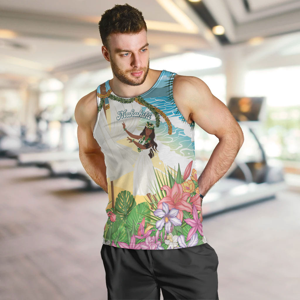 Aloha Hawaii Makahiki Hula Dance Men Tank Top Beach Scenery LT7 Multicolor - Polynesian Pride