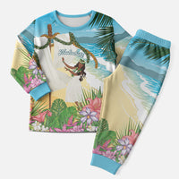 Aloha Hawaii Makahiki Hula Dance Christmas Pajama Set Beach Scenery LT7 Men Multicolor - Polynesian Pride