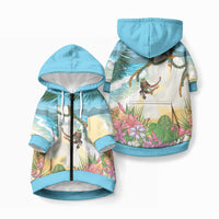 Aloha Hawaii Makahiki Hula Dance Pet Hoodie Beach Scenery LT7 Zip-up Multicolor - Polynesian Pride