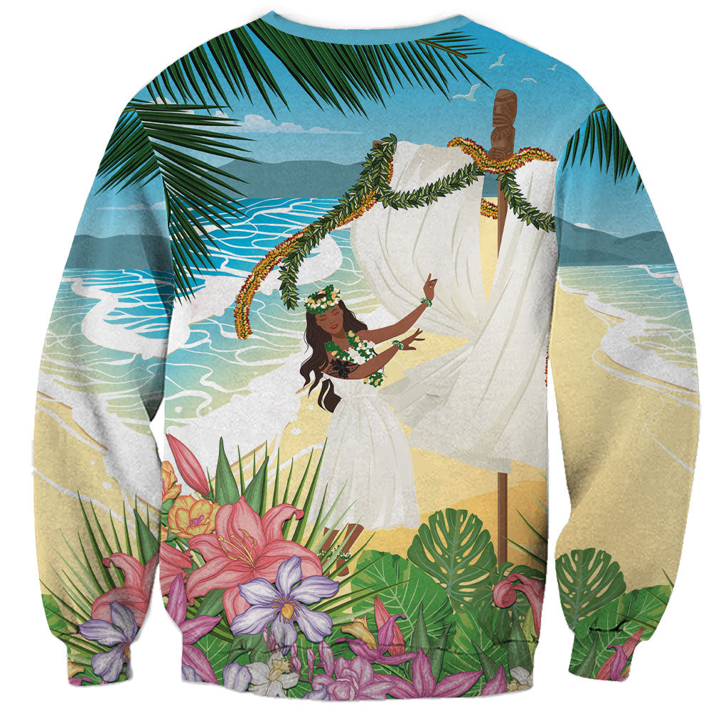 Aloha Hawaii Makahiki Hula Dance Sweatshirt Beach Scenery LT7 - Polynesian Pride