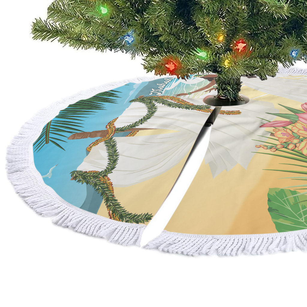Aloha Hawaii Makahiki Hula Dance Tree Skirt Beach Scenery LT7 - Polynesian Pride