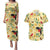 Aloha Hawaii Couples Matching Puletasi and Hawaiian Shirt I'iwi on Mamane Pastel Cream