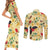 Aloha Hawaii Couples Matching Short Sleeve Bodycon Dress and Long Sleeve Button Shirt I'iwi on Mamane Pastel Cream