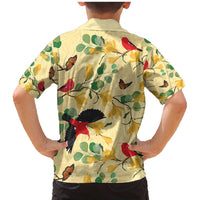 Aloha Hawaii Family Matching Mermaid Dress and Hawaiian Shirt I'iwi on Mamane Pastel Cream LT7 - Polynesian Pride