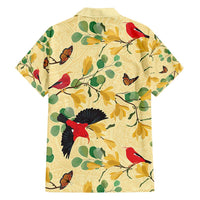 Aloha Hawaii Family Matching Off Shoulder Short Dress and Hawaiian Shirt I'iwi on Mamane Pastel Cream LT7 - Polynesian Pride