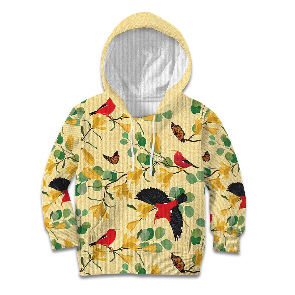 Aloha Hawaii Kid Hoodie I'iwi on Mamane Pastel Cream LT7 Hoodie Light Yellow - Polynesian Pride