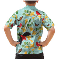 Aloha Hawaii Family Matching Mermaid Dress and Hawaiian Shirt I'iwi on Mamane Pastel Turquoise LT7 - Polynesian Pride