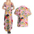 Aloha Hawaii Couples Matching Summer Maxi Dress and Hawaiian Shirt I'iwi on Mamane Pastel Pink
