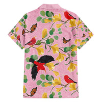 Aloha Hawaii Family Matching Off The Shoulder Long Sleeve Dress and Hawaiian Shirt I'iwi on Mamane Pastel Pink LT7 - Polynesian Pride