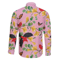 Aloha Hawaii Family Matching Summer Maxi Dress and Hawaiian Shirt I'iwi on Mamane Pastel Pink LT7 - Polynesian Pride