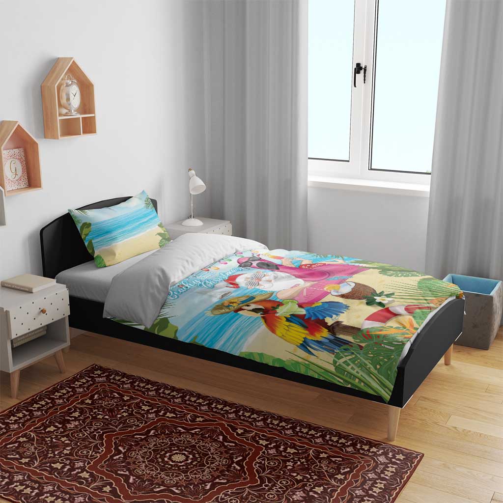 Have Yourself A Beachy Little Christmas Bedding Set with Santa Chilling - Polynesian Pride