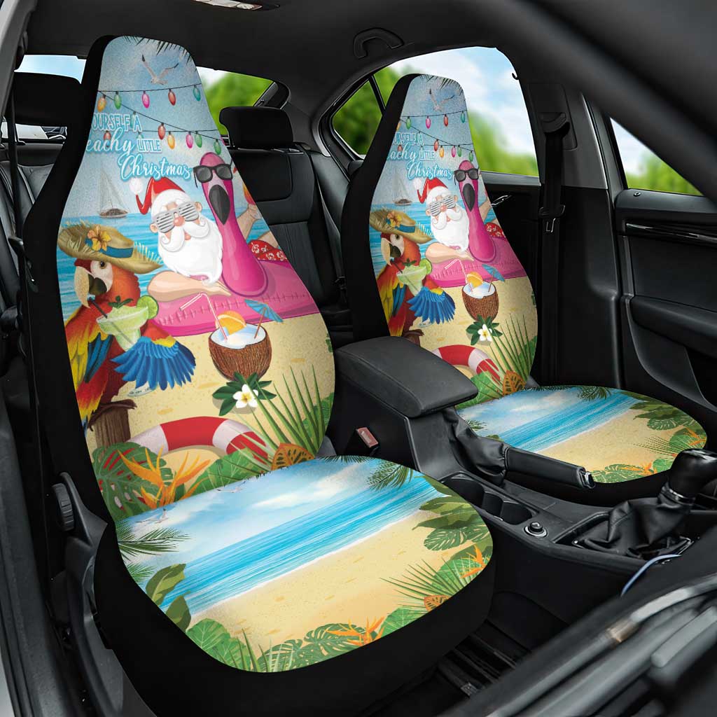 Have Yourself A Beachy Little Christmas Car Seat Cover with Santa Chilling LT7 One Size Colorful - Polynesian Pride
