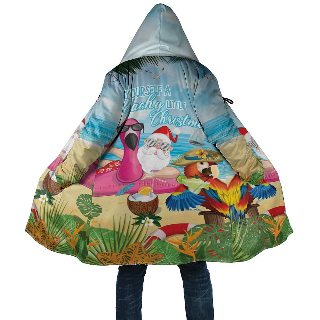 Have Yourself A Beachy Little Christmas Cloak with Santa Chilling LT7 Unisex Colorful - Polynesian Pride