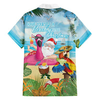 Have Yourself A Beachy Little Christmas Family Matching Summer Maxi Dress and Hawaiian Shirt with Santa Chilling LT7 - Polynesian Pride
