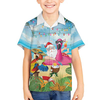 Have Yourself A Beachy Little Christmas Hawaiian Shirt with Santa Chilling - Polynesian Pride