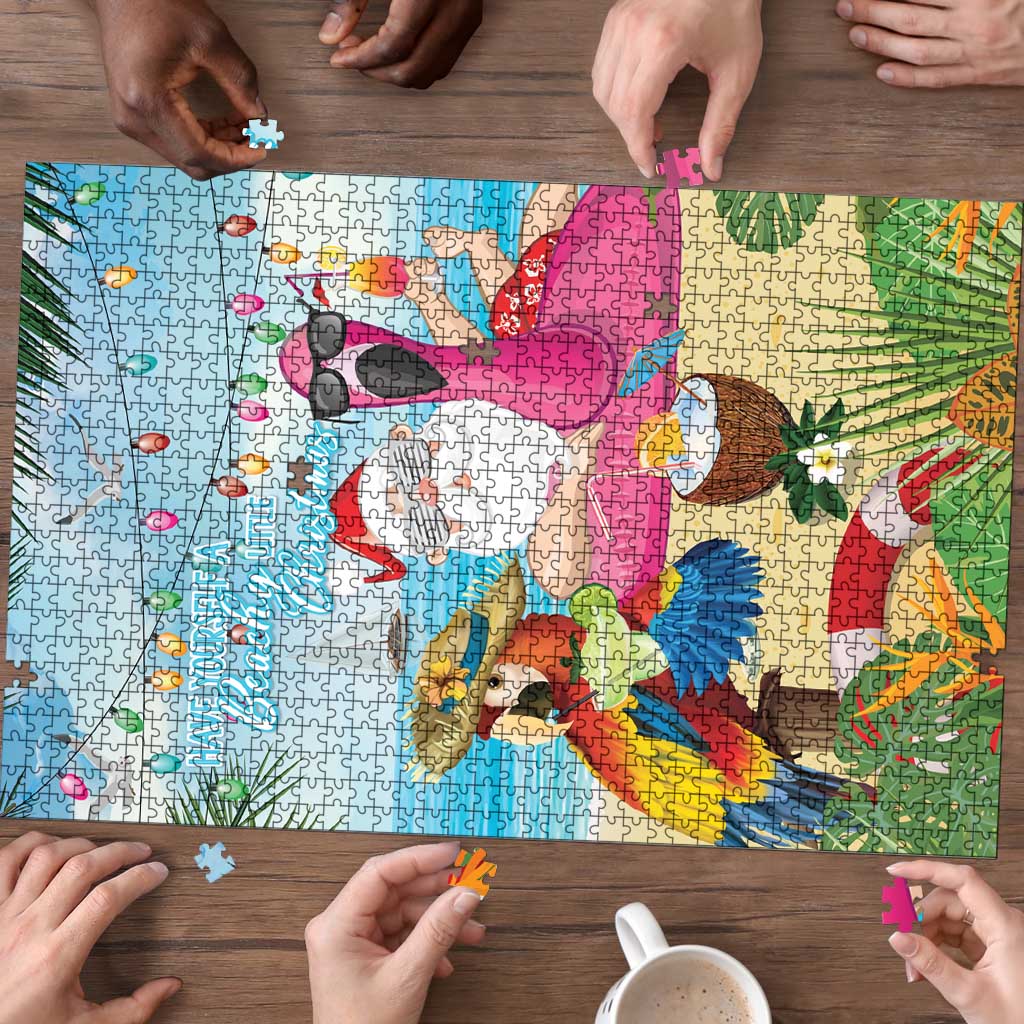 Have Yourself A Beachy Little Christmas Puzzle with Santa Chilling LT7 - Polynesian Pride