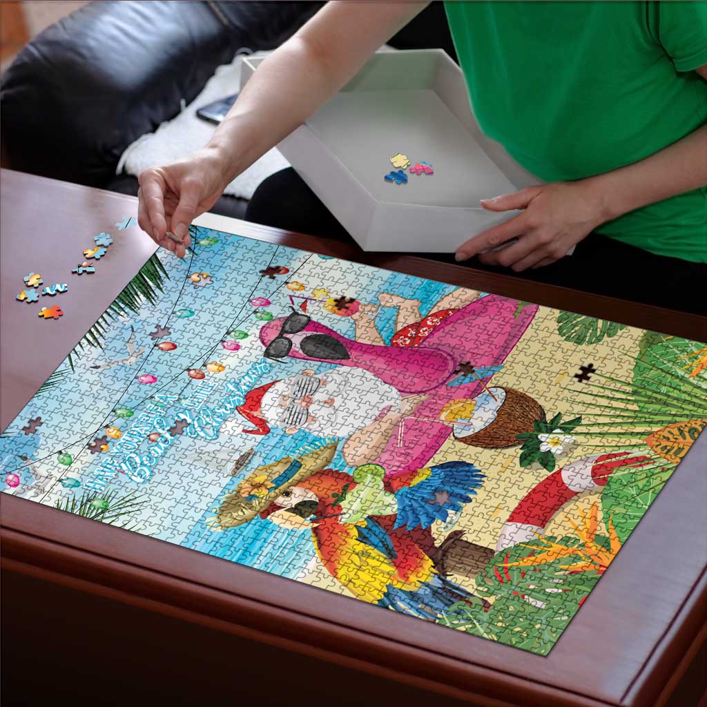 Have Yourself A Beachy Little Christmas Puzzle with Santa Chilling LT7 - Polynesian Pride