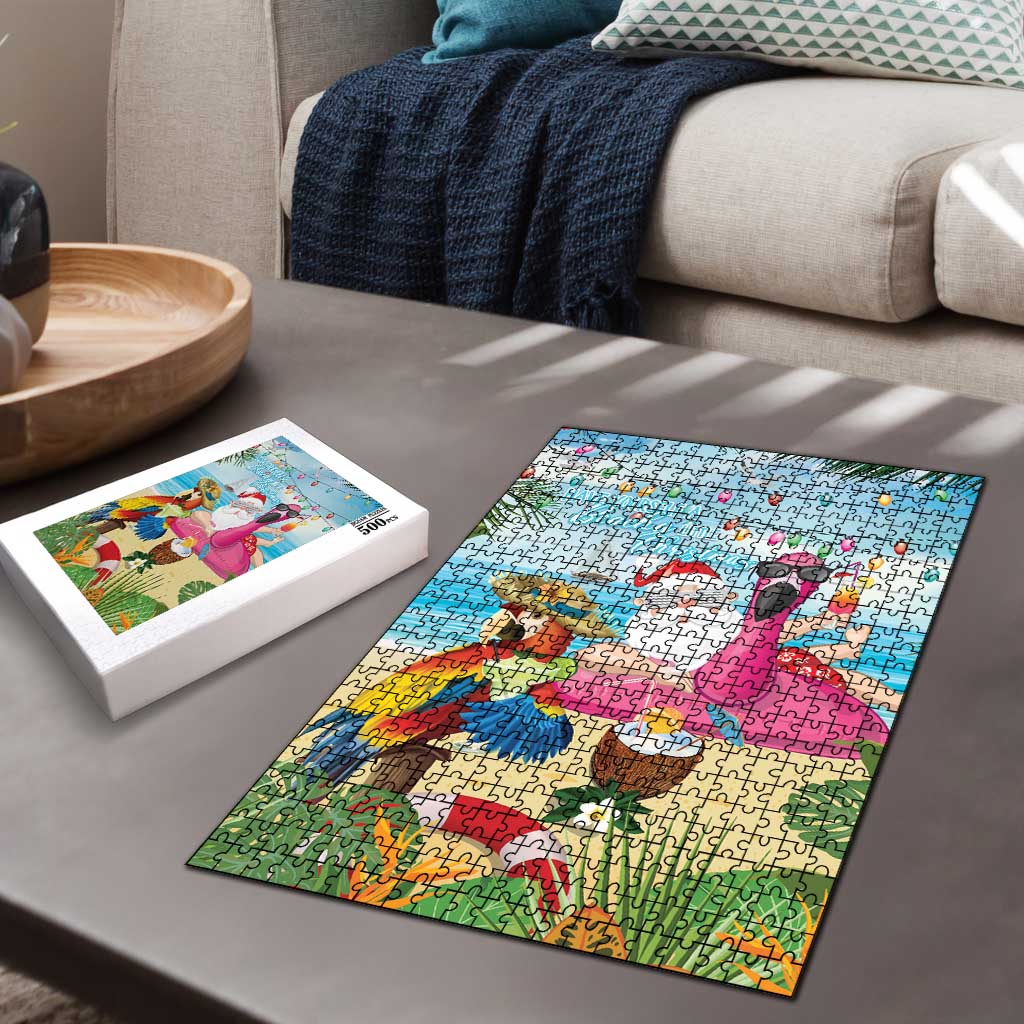 Have Yourself A Beachy Little Christmas Puzzle with Santa Chilling LT7 - Polynesian Pride