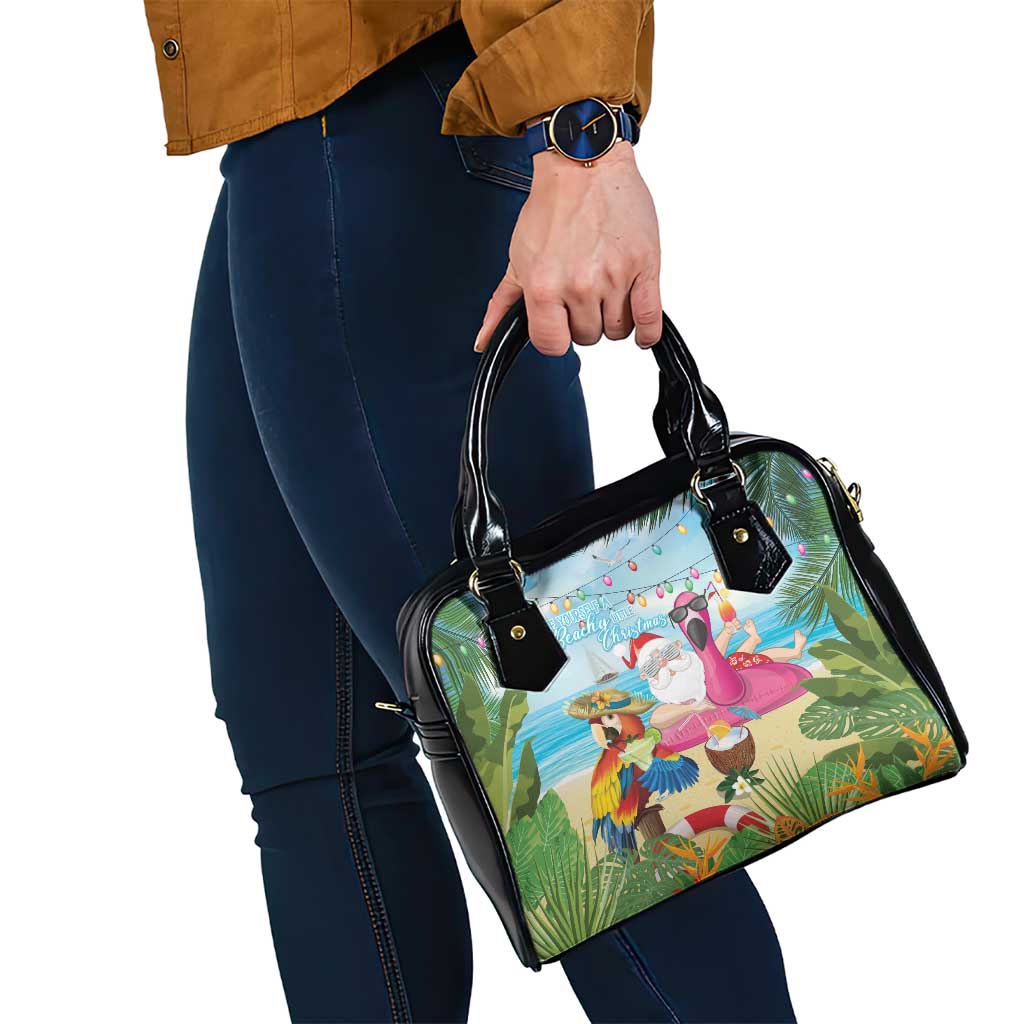 Have Yourself A Beachy Little Christmas Shoulder Handbag with Santa Chilling - Polynesian Pride
