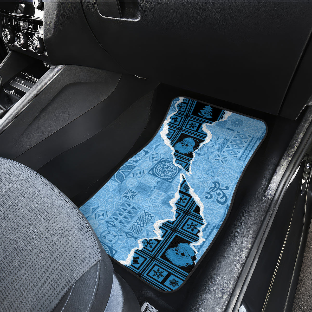 Bula Fiji Tapa Mix Christmas Car Mats Vintage Style LT7 - Polynesian Pride