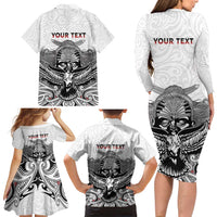 Aotearoa Personalized Family Matching Long Sleeve Bodycon Dress and Hawaiian Shirt Proud To Be Maori LT7 - Polynesian Pride