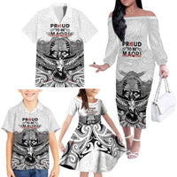 Aotearoa Personalized Family Matching Off The Shoulder Long Sleeve Dress and Hawaiian Shirt Proud To Be Maori LT7 - Polynesian Pride