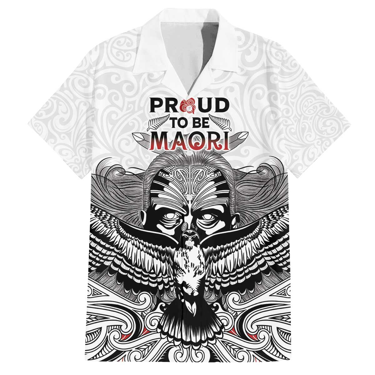 Aotearoa Personalized Family Matching Off The Shoulder Long Sleeve Dress and Hawaiian Shirt Proud To Be Maori LT7 Dad's Shirt - Short Sleeve White - Polynesian Pride