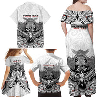 Aotearoa Personalized Family Matching Off Shoulder Maxi Dress and Hawaiian Shirt Proud To Be Maori LT7 - Polynesian Pride