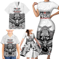 Aotearoa Personalized Family Matching Short Sleeve Bodycon Dress and Hawaiian Shirt Proud To Be Maori LT7 - Polynesian Pride